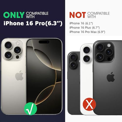Battery Case for iPhone 16 Pro,2024Upgraded 10000mAh High Capacity Rechargeable Portable Extended Charger Case Wireless Charging Compatible with iPhone 16 Pro (6.3 inch) Charging Case &Carplay (Black) - size: iPhone 16 Pro (6.3 inch)