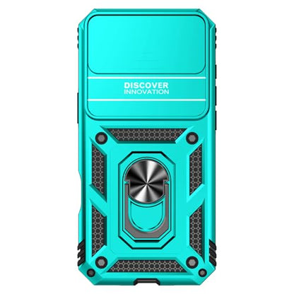 for iPhone Air Case, with Slide Camera Cover HD Screen Protector [Military Grade 16ft. Drop Tested] Ring Holder Kickstand Protective Phone Case for Apple iPhone Air 2025, Mint - color: Mint w/ Slide Camera 2nd gen. Military Grade