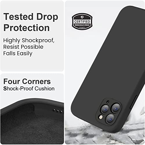 Vooii Compatible with iPhone 11 Pro Max Case Silicone, Black | Compatible with Magsafe, Premium Liquid Silicone, Integrated Camera Control Button, Full Body Protective, Anti-Scratch Lining - color: Black, size: iPhone 11 Pro Max