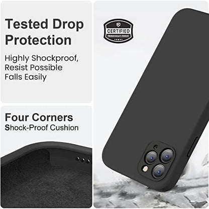 Vooii Compatible with iPhone 11 Pro Max Case Silicone, Black | Compatible with Magsafe, Premium Liquid Silicone, Integrated Camera Control Button, Full Body Protective, Anti-Scratch Lining - color: Black, size: iPhone 11 Pro Max