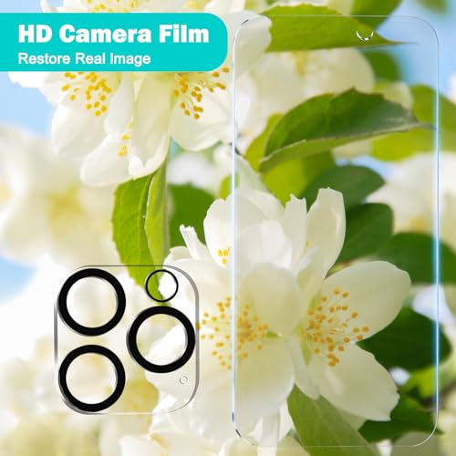 PEHAEL for iPhone 16 Pro Max Privacy Screen Protector+Camera Lens Protector | 3+3 Pack, Installation Frame, Cleaning kits, Anti-Spy Private, Anti-Scratch, 9H Tempered Glass, Case Friendly, [6.9 inch]