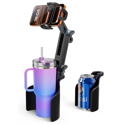TAZENI 2-in-1 Cup Phone Holder for Car, with 2 Sizes Hollow Bases