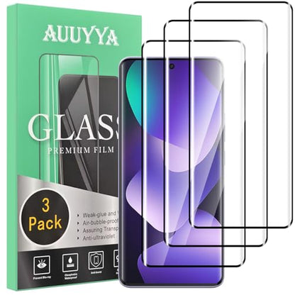 3-Pack for Xiaomi Redmi Note 15 5G Screen Protector Tempered Glass, 3D Full Edge Coverage Film, 9H Hardness HD Bubble-Free Film, Anti-Scratch Premium Protective Glass for Redmi Note 15 - size: Redmi Note 15