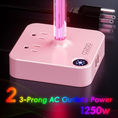 cozoo Headphone Stand with Charger, USB C, Gifts for Gamers Men, Pink Pro - color: Pink Pro