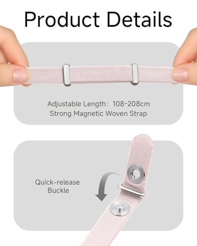 Crossbody Strap Compatible with iPhone 17/Air/Pro/Max Phone Cases & Other Device with Dual Lanyard Holes (Soft Pink) - color: Soft Pink