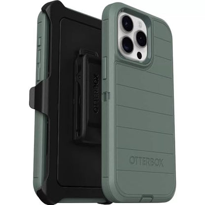 OtterBox iPhone 15 Pro Max (Only) - Defender Series Case - Forest Ranger (Green) - Screenless - Rugged & Durable - with Port Protection - Holster Clip Includes - Microbial Defense Protection - color: Forest Ranger (Green)