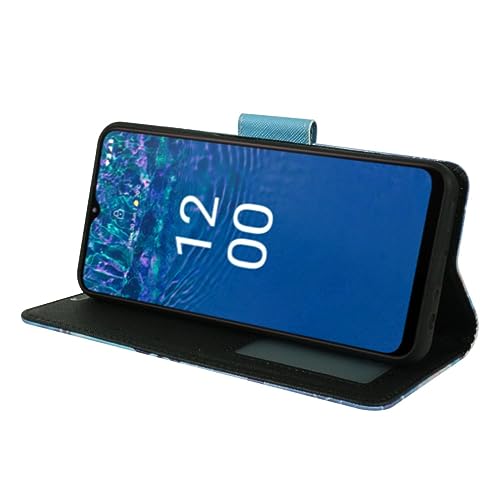 Zase Design for Nokia G310 5G (2023) Wallet Phone Case Protective Cover Cute Design Premium PU Leather Flip Folio Magnetic Closure w/Kickstand ID Card Slot Wrist Strap (Blue Bird) - color: Blue Bird