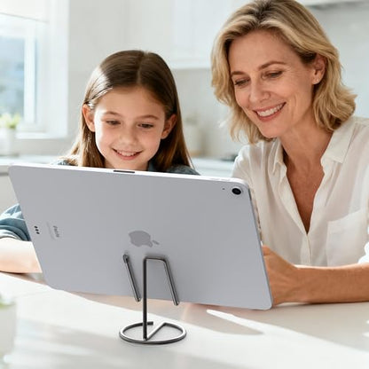 Metal Cell Phone Stand for Desk, Cute One-Piece Phone Holder, Stable Desktop Display Dock for iPhone, iPad, Samsung, Tablets & All Mobile Phones, Gray - color: Gray