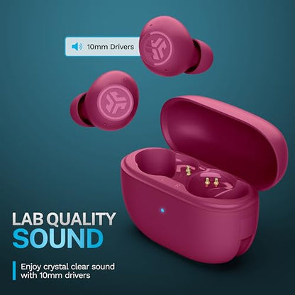 JLab Go Pop ANC True Wireless Earbuds with Dual Connect, Fuchsia - color: Fuchsia