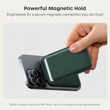 Satechi MagSafe Wallet Stand, Card Holder, NFC Pass-Through - color: Forest Green