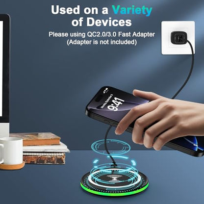 Wireless Phone Charger Samsung Fast Charging Pad for Samsung Galaxy S26/S25