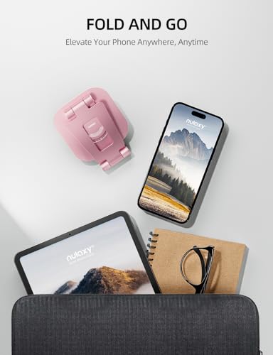 Nulaxy 360° Rotating Multi-Angle Adjustable Phone Stand, Rose Gold - color: B-Rose Gold