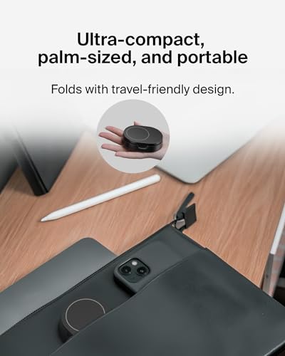 Belkin Qi2 15W Magnetic Wireless Charging Stand, Convertible Fast - color: Black, style: Power Supply Included
