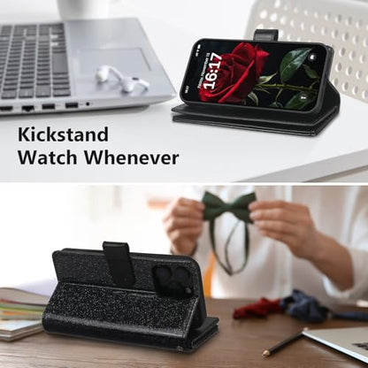 Varikke for iPhone 16 Pro - Case Wallet Magnetic Detachable, Black - color: (Standard) Black, size: iPhone 16 Pro 6.3"