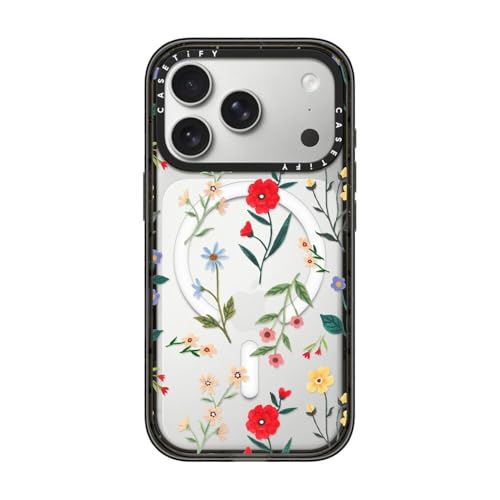 CASETiFY for iPhone 17 Pro Case - Impact Compatible with MagSafe | 8.2 ft. 4x Military Grade Drop Protection | Summer Floral | Black - color: Summer Floral, size: Iphone 17 Pro (6.3")