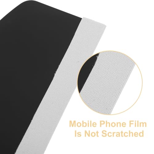 Housoutil Mobile Phone Film Scraper Card, Bubble Remover Curved Squeegee Tool with Cloth for Smooth Screen Protector Application