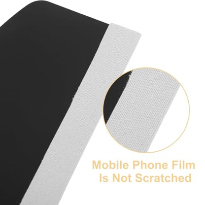 Housoutil Mobile Phone Film Scraper Card, Bubble Remover Curved Squeegee Tool with Cloth for Smooth Screen Protector Application
