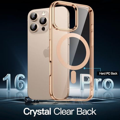 JETech Magnetic Case for iPhone 16 Pro 6.3-Inch Compatible with MagSafe, Shockproof Phone Bumper Cover, Anti-Scratch Clear Back (Desert) - color: Desert, size: iPhone 16 Pro