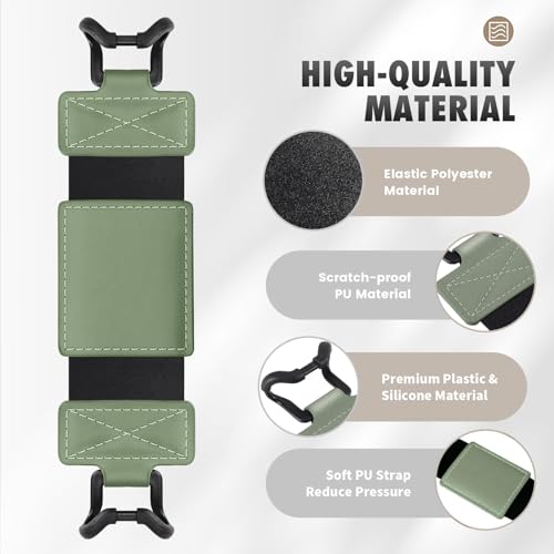 MoKo Soft Hand Strap for 6-8" Kindle eReaders Fire Tablet, Celadon - color: Celadon, style: Soft Pu Strap