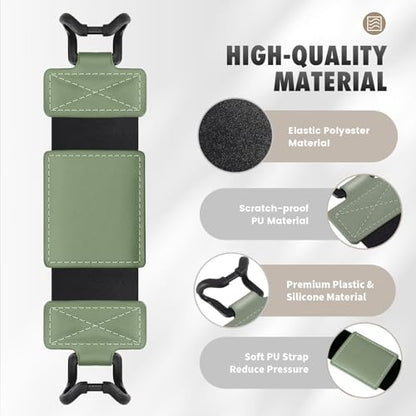 MoKo Soft Hand Strap for 6-8" Kindle eReaders Fire Tablet, Celadon - color: Celadon, style: Soft Pu Strap