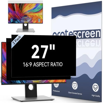 [2 Pack] Computer Privacy Screen 27 Inch for 16:9 Widescreen Monitor - size: 27" (16:9)-2 pack