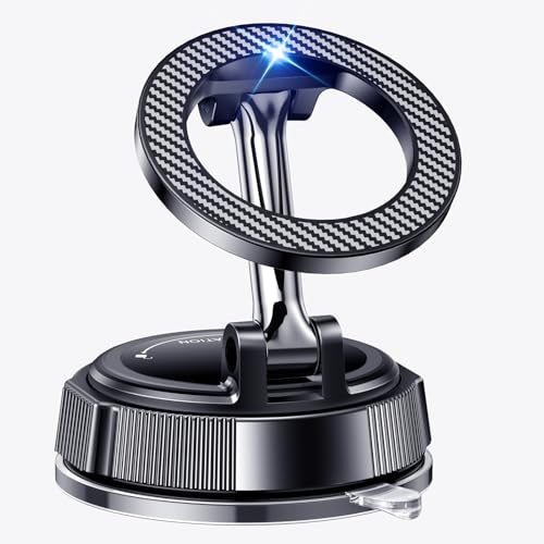 PGU for Magsafe Dashboard & Windshield Car Phone Holder 2026 89+LBS Suction & 3600gf Magnetic 360° Adjustable Phone Holders for Your Car Cell Phone Car Mount for iPhone 17-12 Series