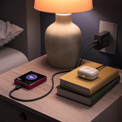 Motorola TurboPower 125W Duo Charger + 6.5A e-Marked 3.3ft USB-C Cable - size: 125W