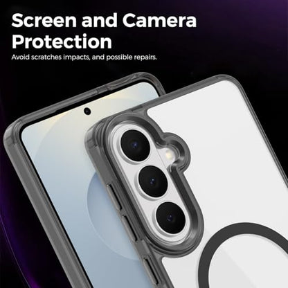 Lunivop for Samsung Galaxy s26 Plus Case Hard [Compatible with Magsafe Wireless Charging] Yellowing Resistant Magnetic Cover Clear para S 26 Plus 6.7 '' 5G 2026 Rugged Best Phone Cases Black - color: Black, size: Compatible with Samsung Galaxy S26 Plus