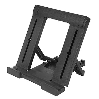 Tablet Stand, Plastic Five Gears Support Height Adjustable Portable Storage Mobile Phone Stand, 7-11 Inch Tablet PC Desktop Bracket, with Soft Rubber Pad, for for E Reader(Black)