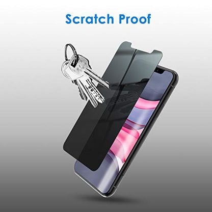 JETech Privacy Screen Protector for iPhone 11/XR, 2-Pack - size: iPhone 11/XR 6.1-Inch