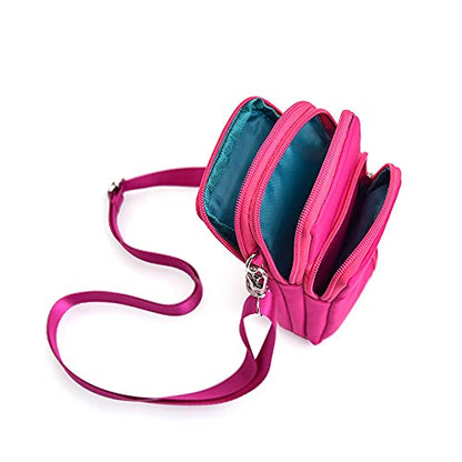 Women Crossbody Cell Phone Purse Case Armband Bag for iPhone 12 13 Mini 14 15 Plus 11 Pro Max Google Pixel 6a 7a 8a 6 7 8 Pro - color: Rose Red