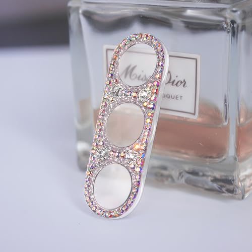 Bling Diamond Camera Lens Protector Compatible with Samsung Galaxy S22 ＆ Galaxy S22 Plus, Metal Glitter Gem Camera Cover，9H Tempered Glass lens full Screen Protector with 3D Rhinestone - size: Samsung Galaxy S22 ＆ Galaxy S22 Plus