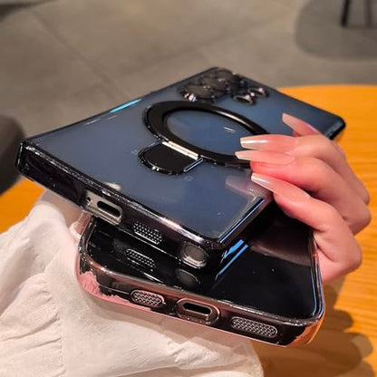 LXK Magnetic for Samsung Galaxy S26 Ultra Case with Stand, Compatible with MagSafe, with Camera Protector, Clear Luxury Military-Grade Drop Protection iPhone Case for Galaxy S26 Ultra 6.9" Black - color: Black