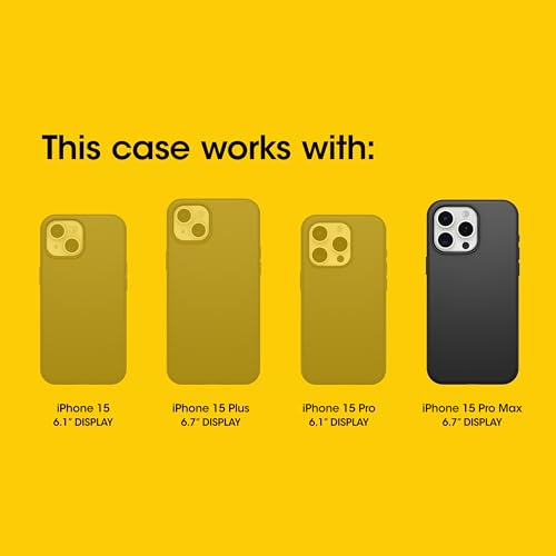 OtterBox iPhone 15 Pro MAX (Only) Commuter Series Case - Black, Slim & Tough, Pocket-Friendly, with Port Protection - color: Black