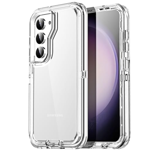 AICase for Samsung Galaxy S23 Case Clear 3 in 1 Heavy Duty Drop Protection Full Body Rugged Shockproof/Dust Proof 3-Layer Military Protective Tough Durable Cover for Galaxy S23 6.1"_1 - color: Clear, size: Samsung Galaxy S23