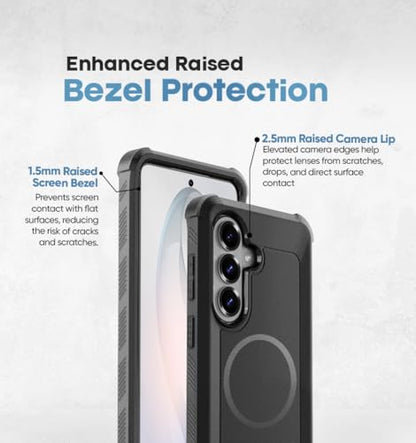MOTIVE Heavy Duty Case for Samsung Galaxy s26 Plus, Belt Clip | 6.7" | Bunker Series, Military Grade Multi-Layer Protection, PC/TPU Build, Sealed Port Cover, Compatible with MagSafe Qi2 Charging - size: s26 Plus