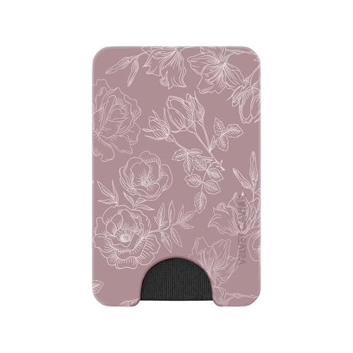VELVET CAVIAR compatible with MagSafe Wallet - Magnetic Card Holder - color: Dusty Rose Floral