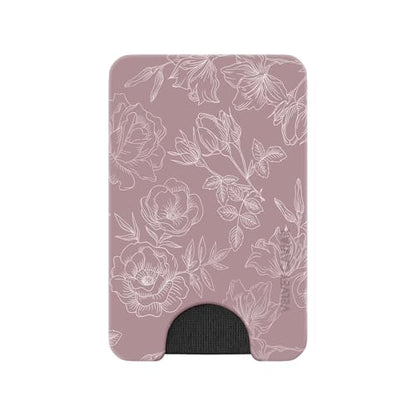 VELVET CAVIAR compatible with MagSafe Wallet - Magnetic Card Holder - color: Dusty Rose Floral