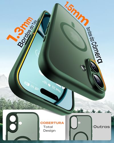 TOCOL for iPhone 17 Case, Compatible with MagSafe, Alpine Green - color: Alpine Green, size: Iphone 17