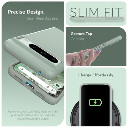 TUDIA MergeGrip [Magsafe Compatible] Designed for Google Pixel 8 Pro Case (2023) - Dual Layer [Military Grade] Shockproof Slim Rugged Tough Heavy Duty Phone Cases - Green Lily - color: Green Lily, size: Magnetic Pixel 8 Pro