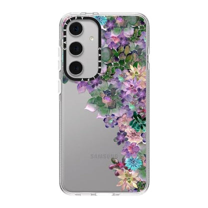 CASETiFY for Galaxy S24+ Case - Impact Clear | Not Yellowing | 6.6 ft. Drop Protection | MY SUCCULENT GARDEN | Clear - color: MY SUCCULENT GARDEN, size: Galaxy S24+