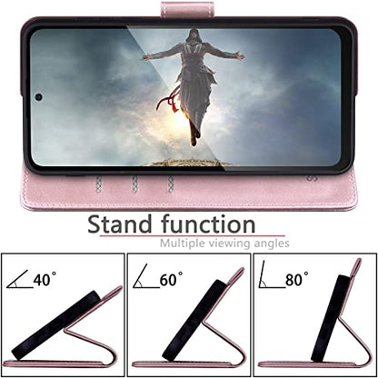 SUANPOT for Motorola Moto G Power 5G 2024 6.7" Wallet case with RFID Blocking Credit Card Holder,Flip Book PU Leather Protective Cover Women Men for Power 5G 2024 Phone case Rose Gold - color: Rose Gold