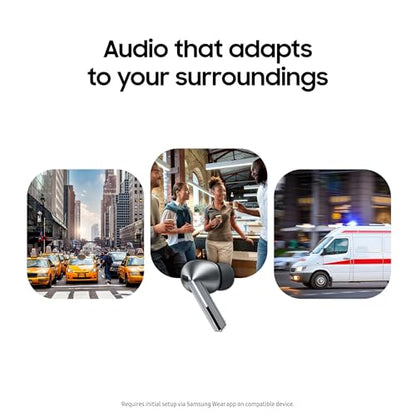 Samsung Galaxy Buds 3 Pro AI True Wireless Bluetooth Earbuds, Noise Cancelling, Sound Optimization, Redesigned Comfort Fit, Silver [US Version, Amazon Exclusive, 2Yr Warranty] - color: Silver, style: Buds 3 Pro