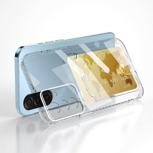 Lunivop Compatible with Samsung Galaxy A17 /Galaxy A27 Case Clear Wallet Card Holder TPU Slim Soft Shockproof Anti-Yellowing Anti-Scratch Transparent Phone Case (for A17/A27 6.7 '' Clear) - size: for Samsung Galaxy A17/A27