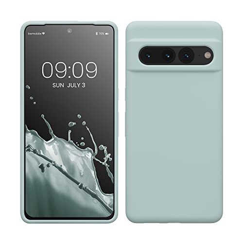 kwmobile Case Compatible with Google Pixel 7 Pro Case - TPU Silicone Phone Cover with Soft Finish - Cool Mint - color: Cool Mint, size: Pixel 7 Pro