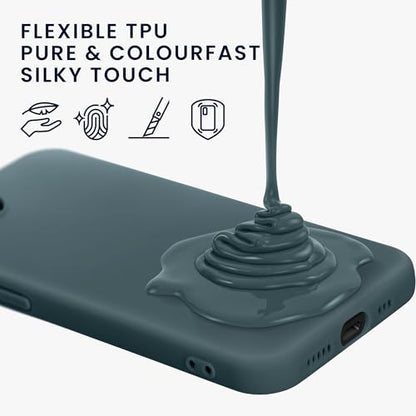 kwmobile Case Compatible with Apple iPhone 17e / iPhone 16e Case - Soft Slim Protective TPU Silicone Cover - Dark Slate - color: Dark Slate