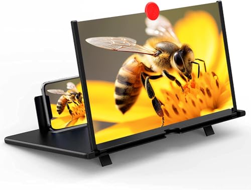 12 inch 3D HD Magnifying Screen Magnifier for Cell Phone - color: Red-12