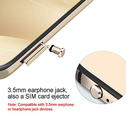 USB C Dust Plugs Charging Port Cover Caps, 2 PCS (Gold) - color: Gold