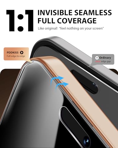 PDDKISS 2 Pack Privacy Screen Protector for iPhone 17 - size: for iPhone 17 - 6.3 inch