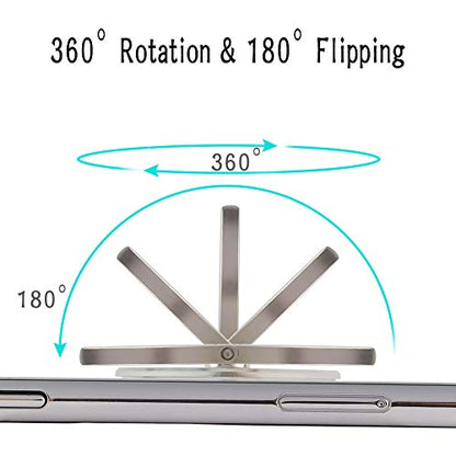 4-Pack Phone Ring Holder 360 Rotation Finger Stand Grip Kickstand for Smartphones and Tablets (Turtle)